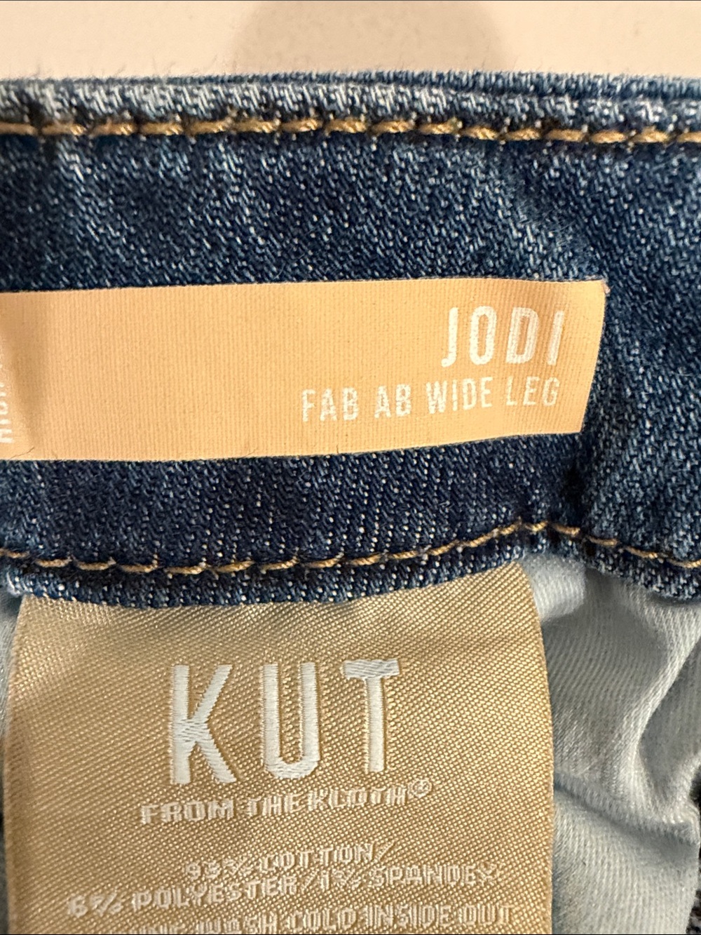 KUT from the Kloth Jodi Fab AB Wide Leg Cargo Jeans Size 12 Medium Wash Denim - Picture 5 of 8